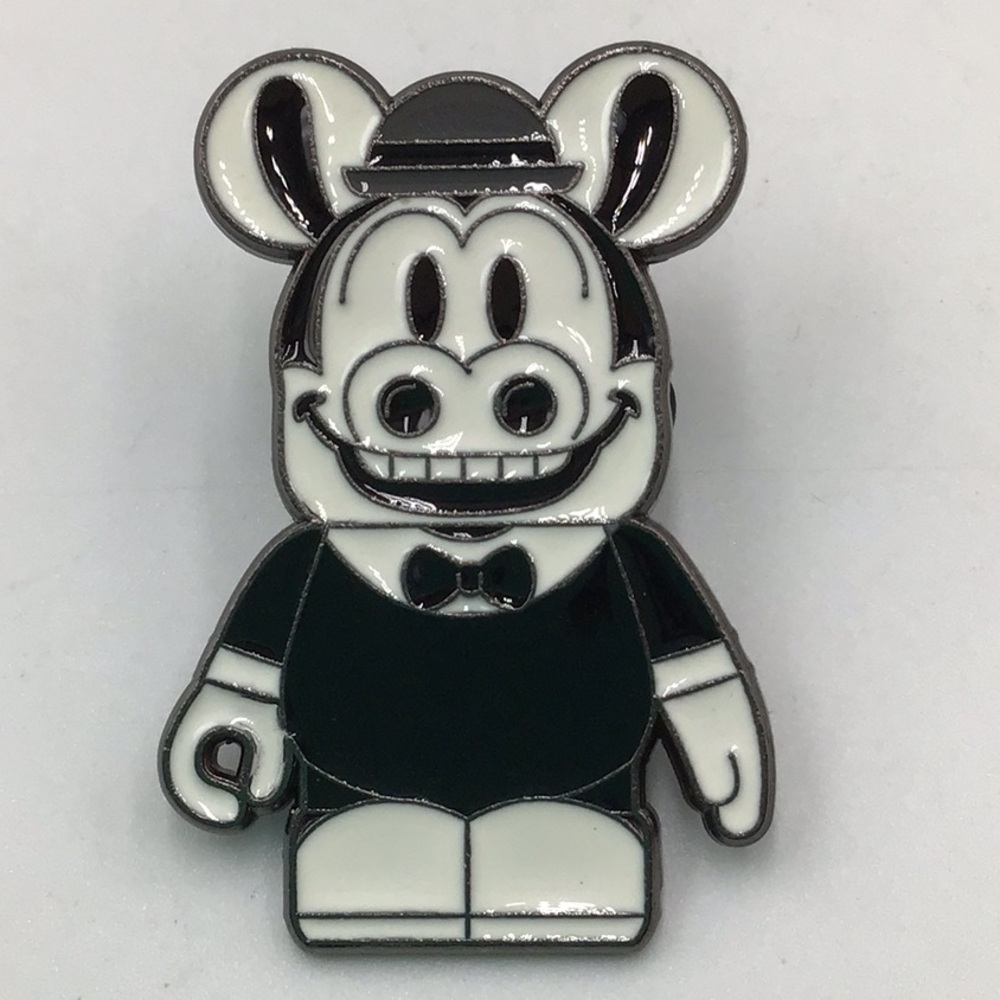 Authentic Official 2013 Disney Black White Pig Man Lapel Pin Collectible Button